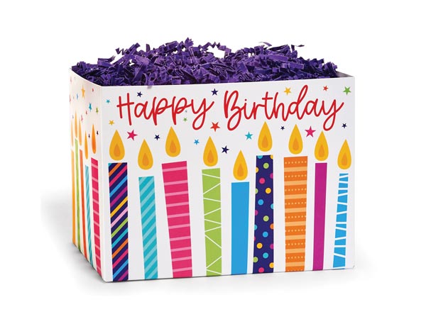 Candle Birthday Basket Box